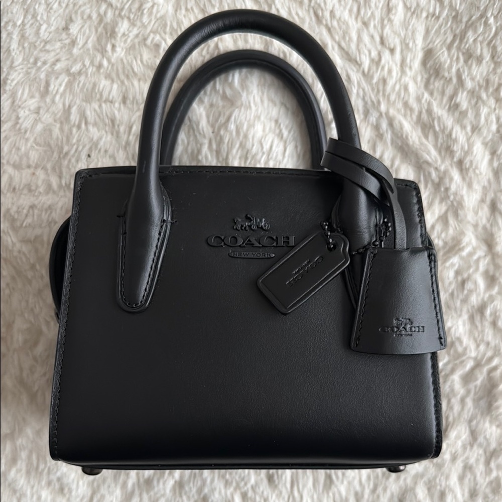 Coach Black Leather Mini Handbag